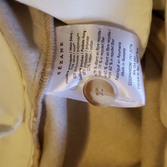 Sezane Martin Trousers wool blend in ecru size 40/8 - Picture 6 of 10